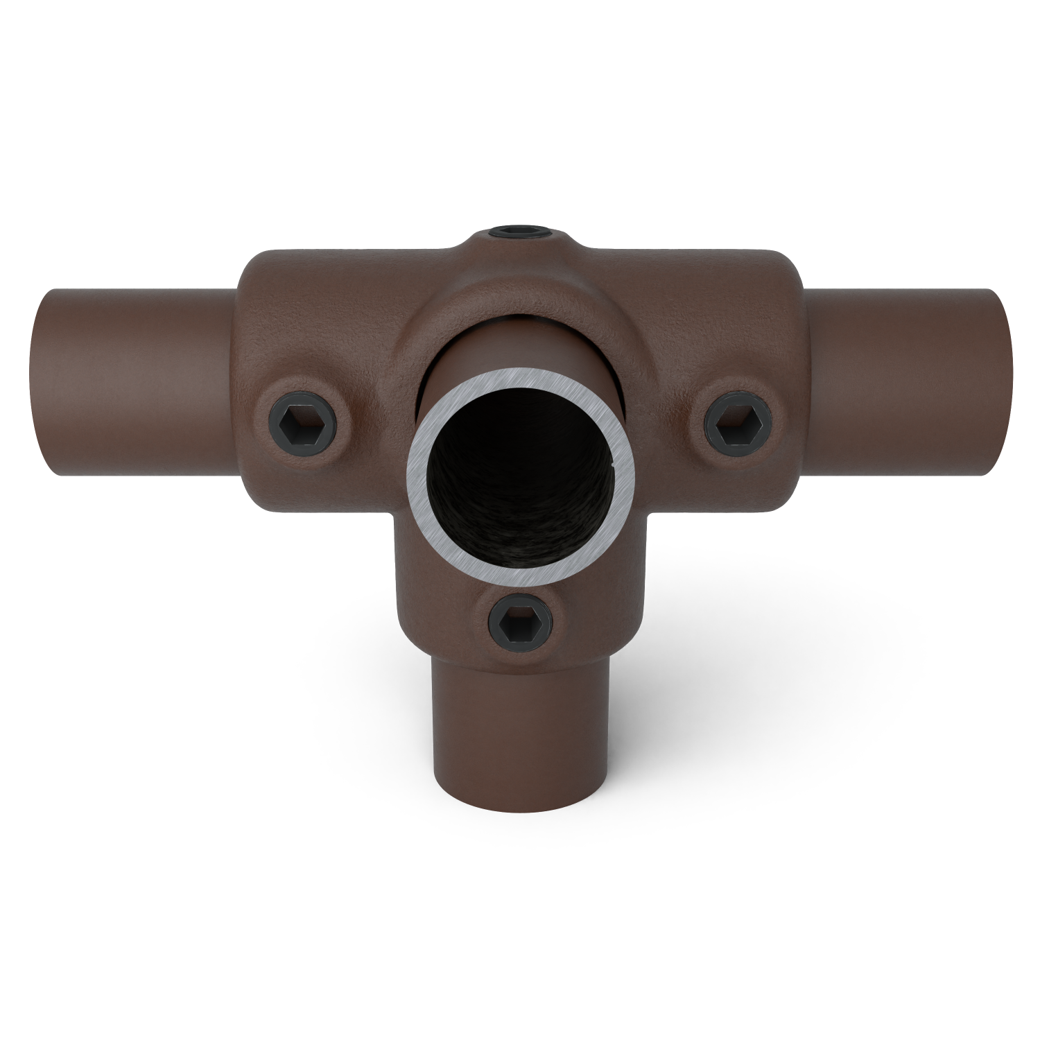 176-A Pieza en T soporte f r - 26,9 mm marrón