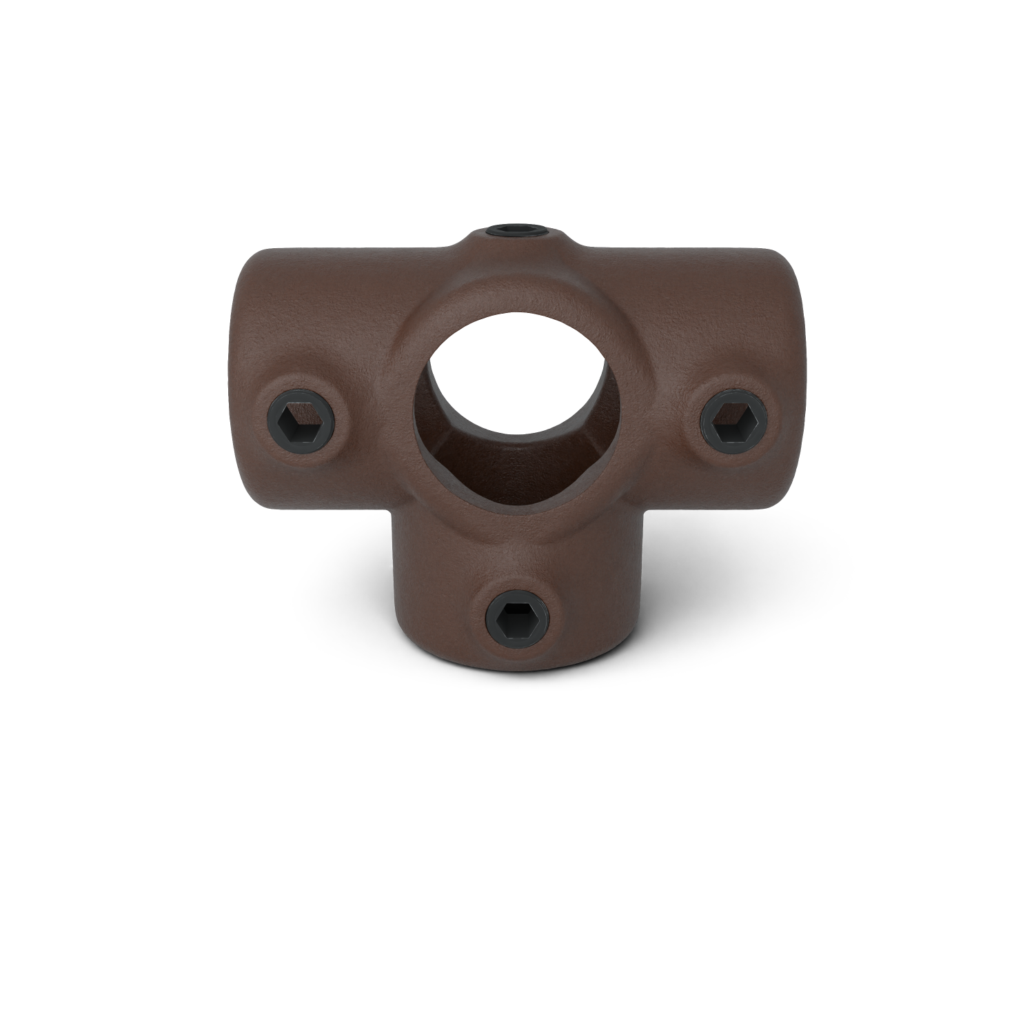 176-A Pieza en T soporte f r - 26,9 mm marrón