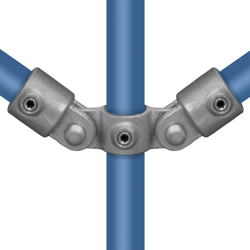 Pieza de bisagra, doble 42,4 mm (1¼"), compuesta por 1 x 608038D y 2 x 608042D incl. 2 tornillos M10x35