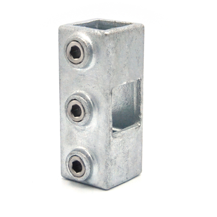 Pieza transversal, continua para tubos cuadrados - 25 mm