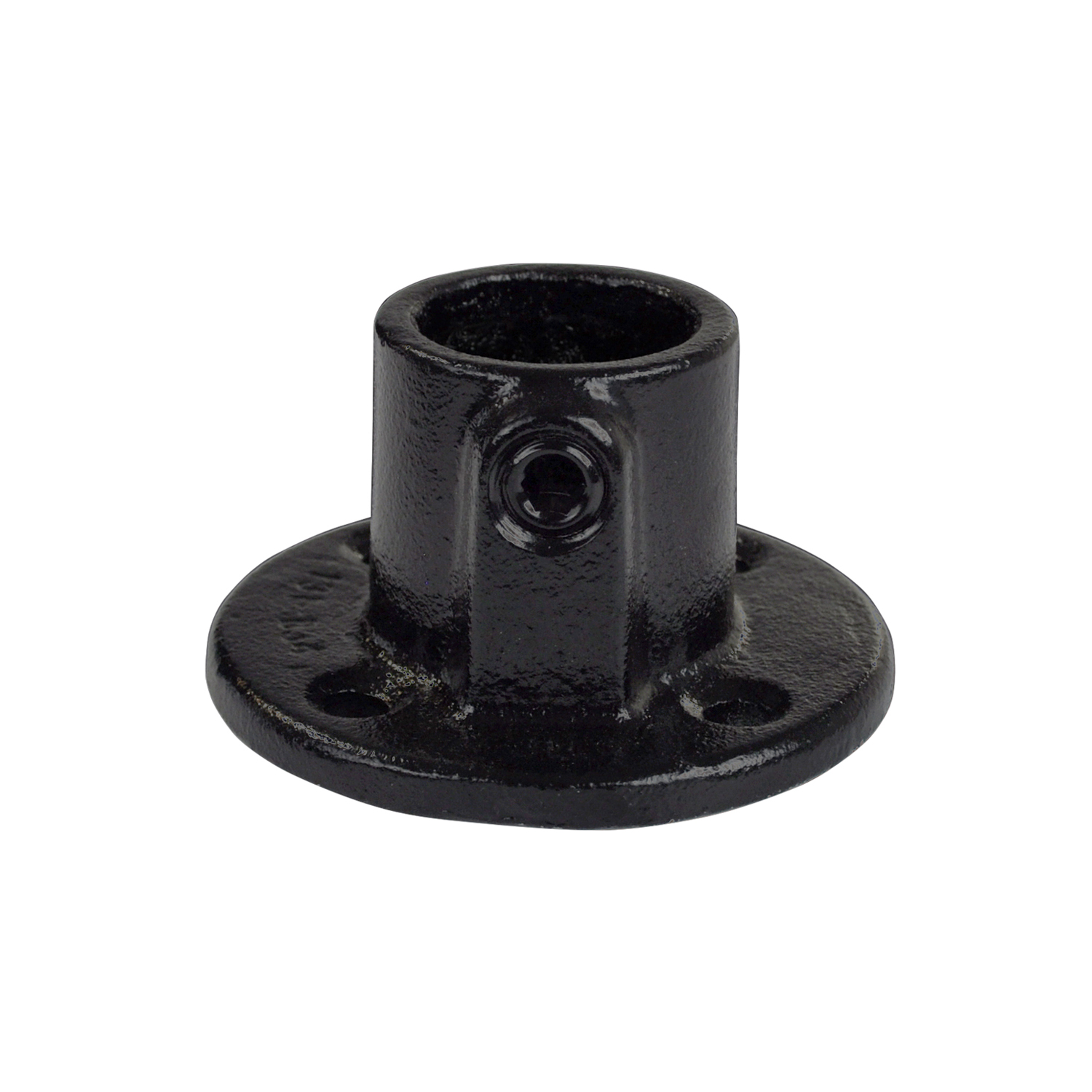 Placa base, redonda, negra 21,3 mm (½")