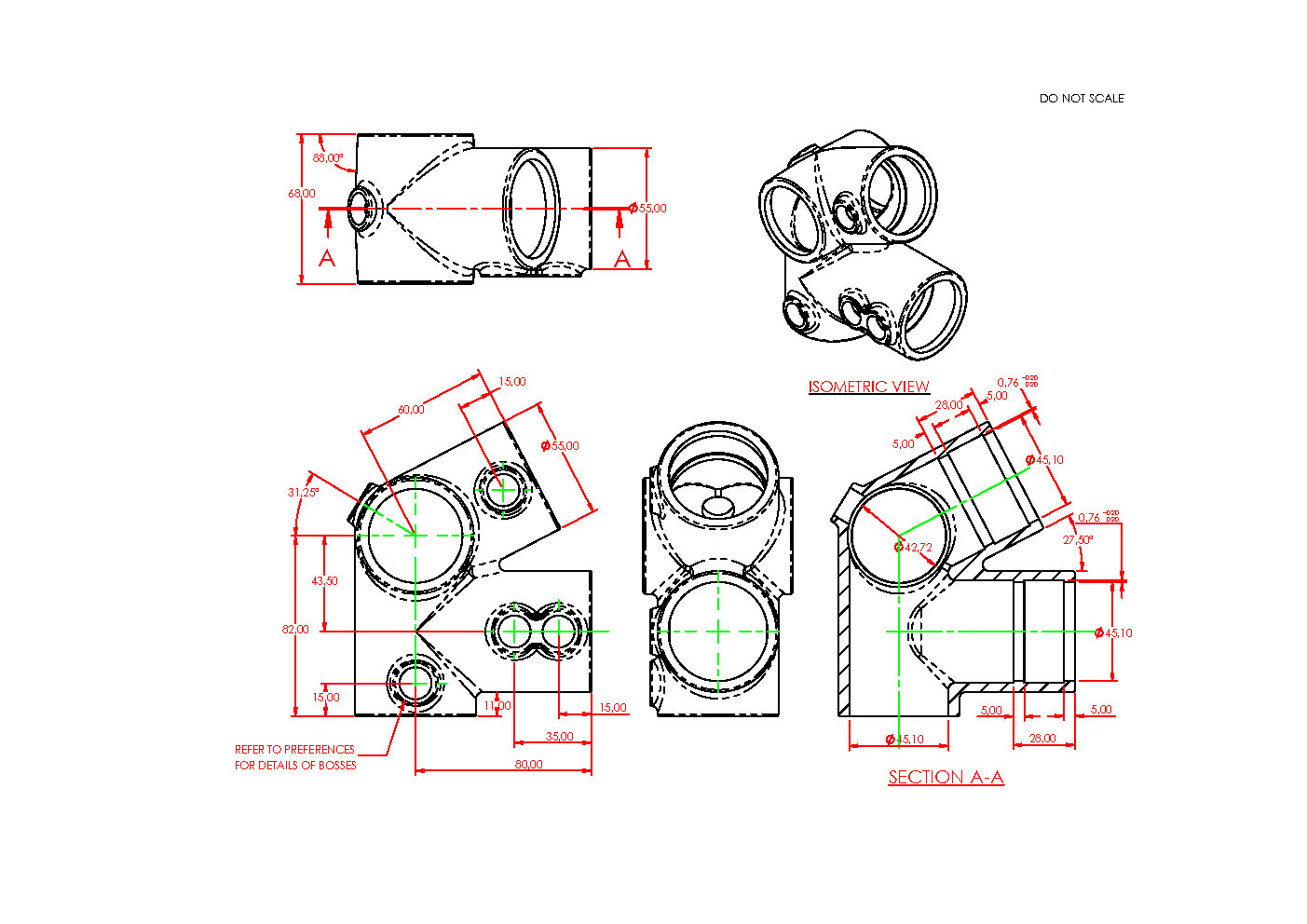 Curvatura del alero 42,4 mm (1 1/4")