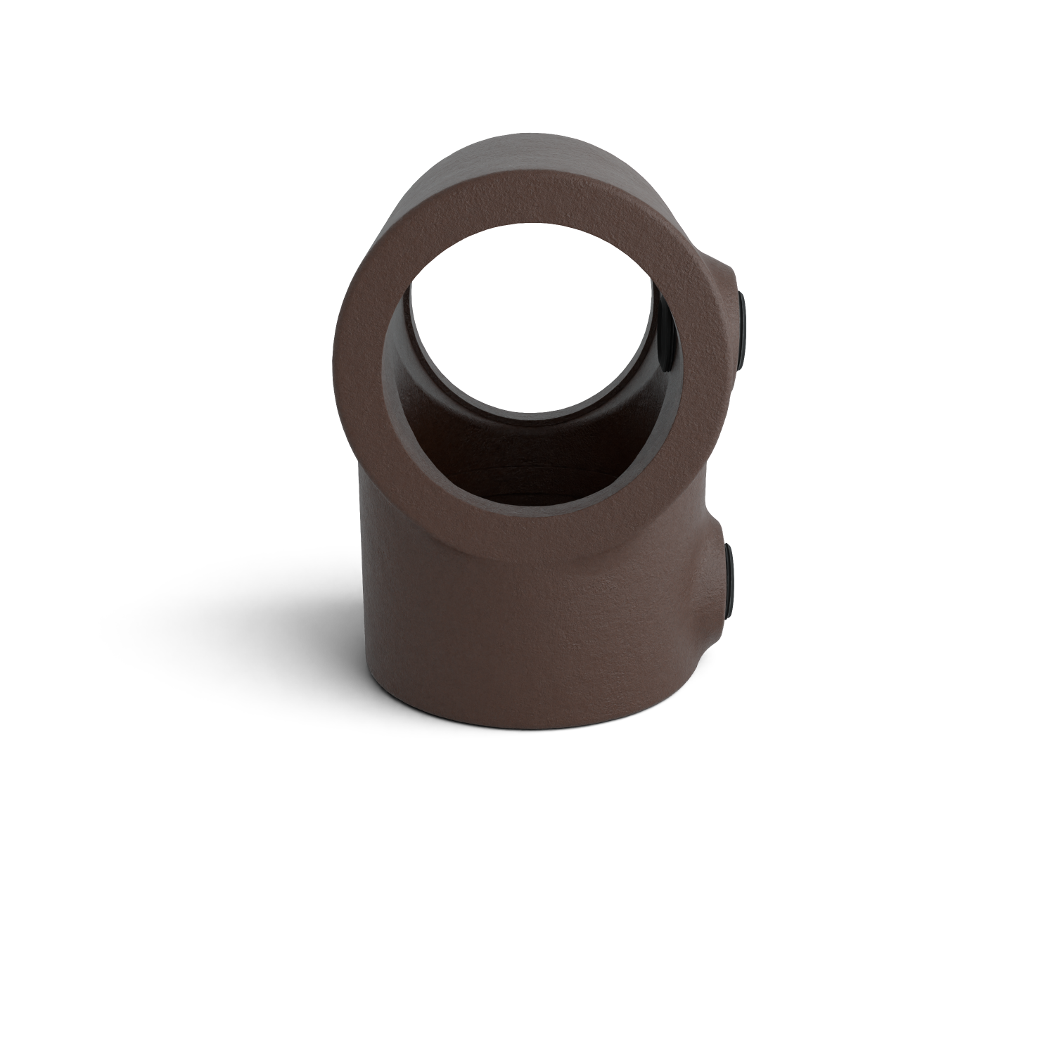 101-A Pieza en T corta - 26,9 mm marrón