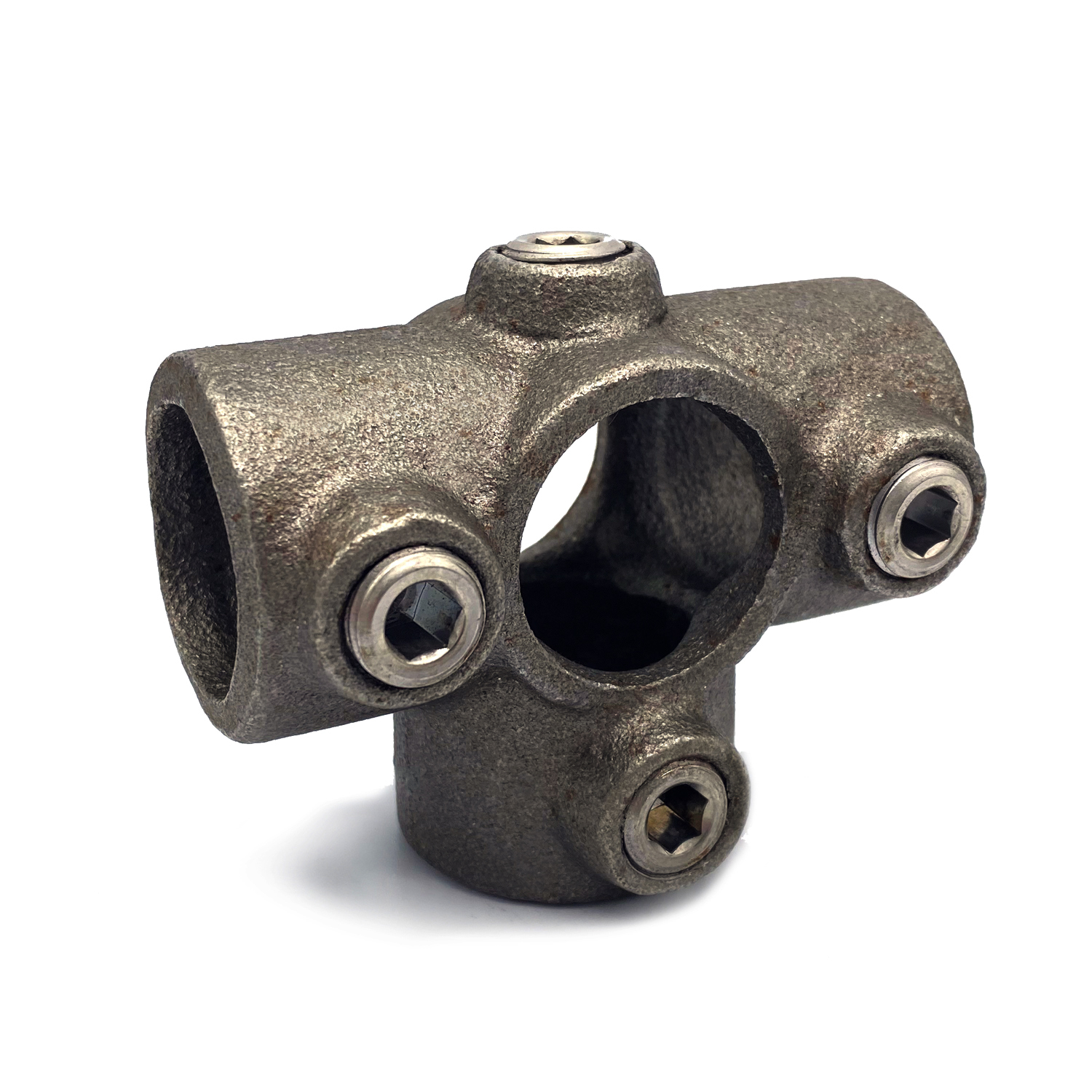 176-C Pieza en T para tubo de soporte - 42,4 mm (NAT.)