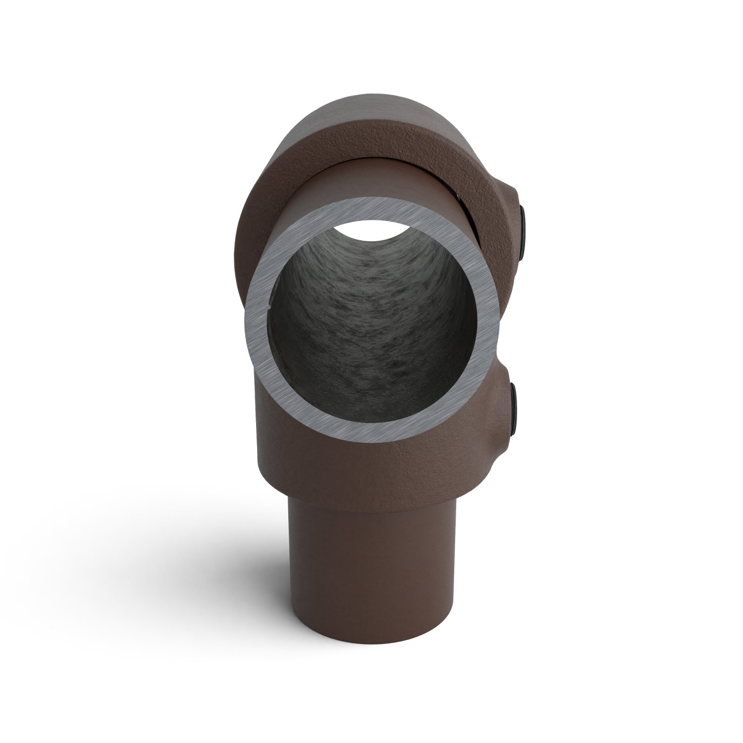 101-A Pieza en T corta - 26,9 mm marrón