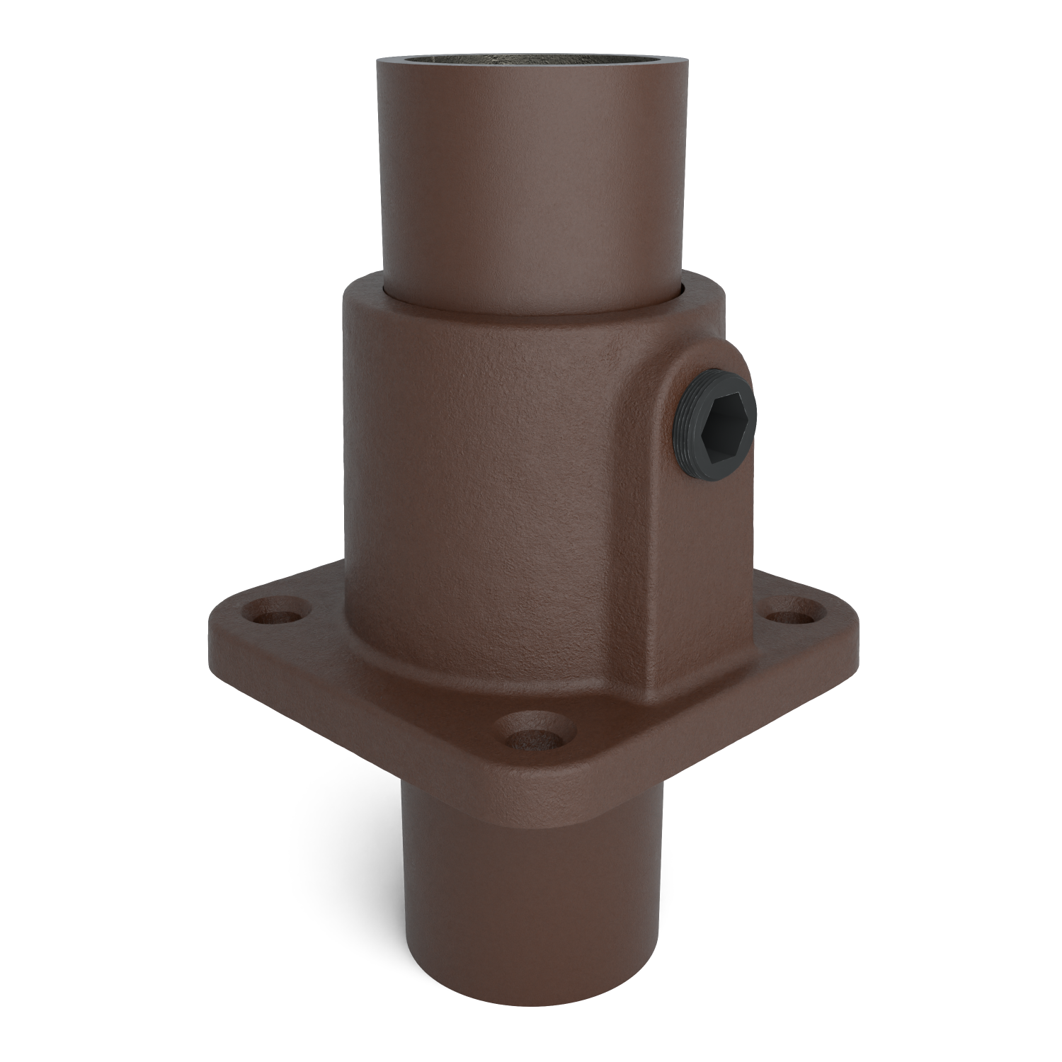 F131-B Placa base cuadrada - 33,7 mm marrón