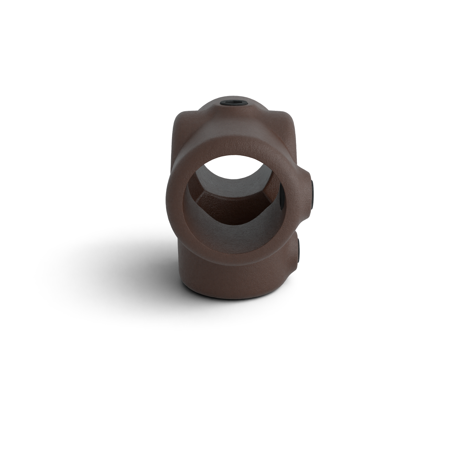 176-A Pieza en T soporte f r - 26,9 mm marrón