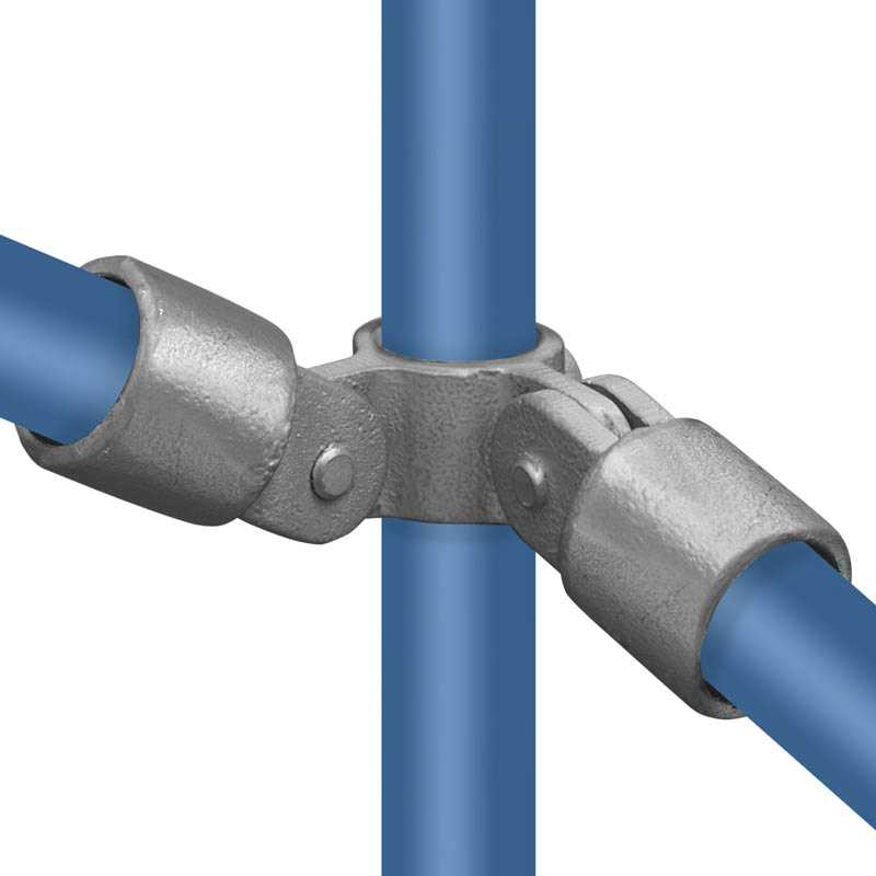 Pieza de unión, doble, 90° 42,4 mm (1¼"), compuesta por 1 x 608040D y 2 x 608042D incl. 2 tornillos M10x35