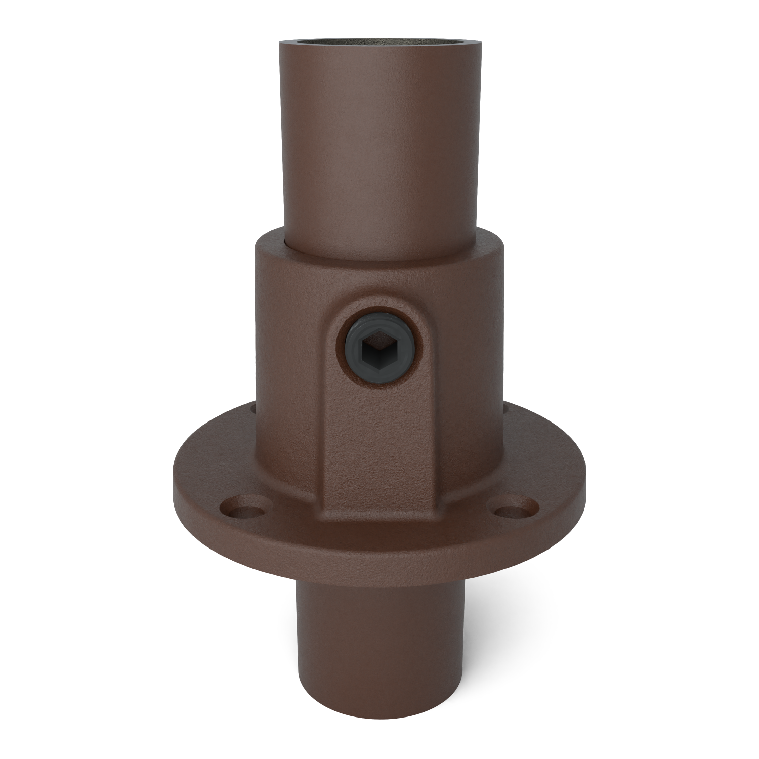 131T-A Placa base redonda, continua - 26,9 mm marrón 